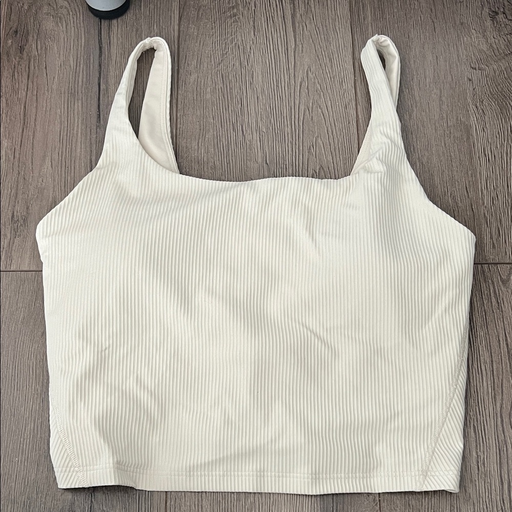 New Without Tags. Old Navy Powersoft Cream Ribbed Women's Crop Top